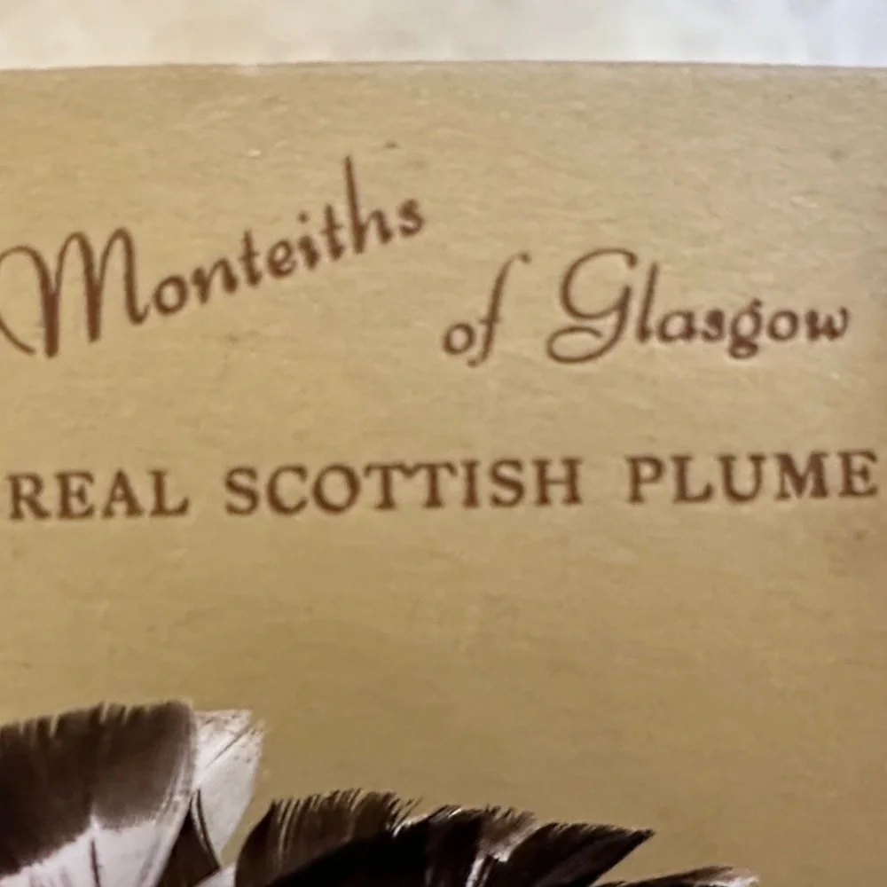 REAL SCOTTISH PLUME BROOCH Feather Brooch with Silver Accent